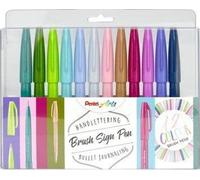 Pentel SES15-12 12 Pentel SES15-12 Brush-Pen Set couleurs assorties