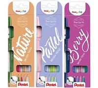 Pentel SES15 Brush Sign Pen Colors Berry+Pastel+Nature