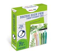 Pentel SES15C Brosse Sign Pen Sketching Set Deep Forest & cahier