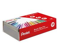 Pentel SES15C Brush Sign Pen Coffret cadeau en métal avec 24 couleurs