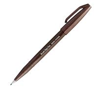 Pentel SES15C-E3X Brush Sign Pen Stylo à pointe pinceau Marron foncé 1 pièce