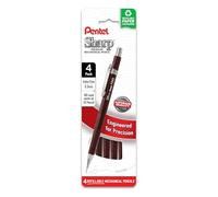 Pentel Sharp Lot de 4 porte-mines (0,3 mm), ligne extra fine, corps marron, lot de 4 (P203PF4E)