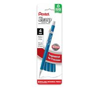 Pentel Sharp - Lot de 4 porte-mines (0,7 mm), ligne moyenne, corps bleu, lot de 4 (P207PF4C)