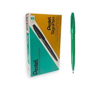 Pentel Sign Pen - Green, Pack of 12 , S520-D