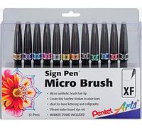Pentel Sign Pen Micro Brush 12 pack SESF30CPC12