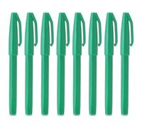 Pentel Sign Pen S520 Lot de 8 marqueurs à pointe fine en fibre Vert 2 mm Largeur de trait 1 mm