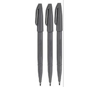 Pentel Sign Pen S520 originale gris Couleur Marqueurs pointe fibre fine 2 mm pointe 1 mm Line largeur (Lot de 3)