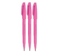 Pentel Sign Pen S520 Rose original couleur Marqueurs pointe fibre fine 2 mm pointe 1 mm Line largeur (Lot de 3)