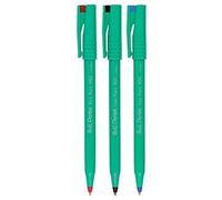 Pentel Stylo à bille Assortiment de couleurs R50 Stylo roller Stylos pointe 0,8 mm et pointe fine 0,4 mm largeur de la ligne : 77% recyclé (1 de chaque couleur - Noir Bleu Rouge - 3 Stylos)