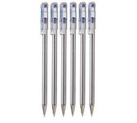 Pentel Stylo à bille bleu superbe Stylos à bille pointe 0,7 mm pointe 0.25 mm Ligne Largeur Fine Line BK77 d'encre rechargeable (Lot de 6)
