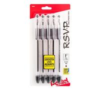 Pentel Stylo à bille R.s.v.p., trait fin, encre bleue, Lot de 5 (Bk90bp5 a) 5 Pack noir