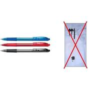 Pentel Stylo À Bille Rétractable Bk417, Rouge