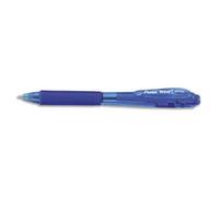 Pentel Stylo Bille Wow Rétractable, Pointe Large, Grip Caoutchouc, Encre Bleue