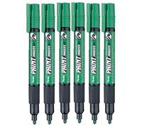 Pentel Stylo Marqueur peinture permanent Vert Couleur Stylos à peinture métal plastique Pierre bois miroirs 4 mm pointe Pointe ogive 2,5 mm - Largeur : 2,9 mm Line cellulose Base Opaque Pigment d'encre mmp20-do (Lot de 6)