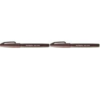 Pentel Stylo pinceau marron foncé (Lot de 2)