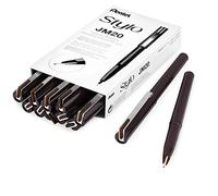Pentel Stylo plume jetable JM20 - Encre sépia - Lot de 12