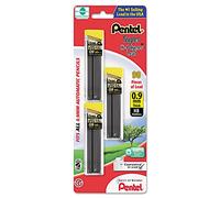 Pentel® Super Hi-Polymer® Lot de 3 mines HB, 0,9 mm, 30 mines par tube