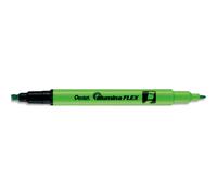 PENTEL Surligneur ILLUMINA FLEX bi-pointe 2,5/4,2mm. Coloris vert