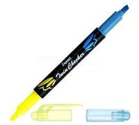 Pentel Surligneur TWIN CHECKER - 2 pointes - jaune/bleu