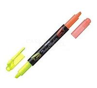 Pentel Surligneur Twin Checker – 2 pointes – Jaune/Orange
