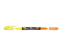 Pentel surligneur "TWIN CHECKER", 2 pointes, jaune / rose