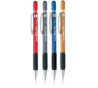 Pentel taille assorties 120 DX Crayon Mécanique Automatique Rechargeable Laisse Capuchon en métal clip Grip en caoutchouc (1 de chaque taille - 4 Stylos - 0,3 mm, 0,5 mm, 0,7 mm, 0,9 mm)