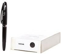 Pentel Tradio Lot de 12 Stylos plume rechargeable Encre Bleu Corps Noir vernis