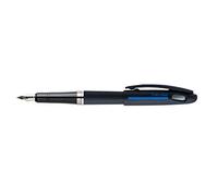 Pentel Tradio TRF99A-C, Stylo plume gamme Sport Chic, corps noir mat, encre bleue rechargeable