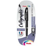 Pentel Trc1 Tradio Calligraphy Stylo Plume de calligraphie Pointe Moyenne 1, 8 mm Noir