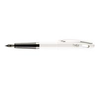 Pentel Stylo plume Tradio Vernis Pointe moyenne Blanc