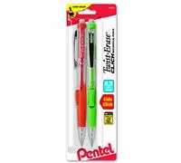 Pentel Twist-Erase Click Lot de 2 porte-mines transparents de 0,7 mm (PD277TBP2M)