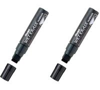 Pentel - Weterase - SMW56-A - Marqueur vitre pointe jumbo - 10x15 mm - Noir (Lot de 2)