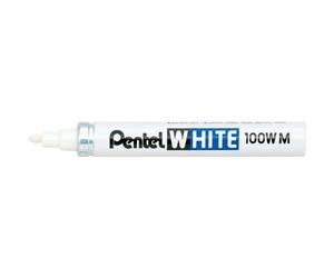 Pentel X100W-M Marqueur peinture Indélébile à Pointe conique moyenne Blanc