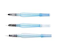 Pentel XFRH/3-BFM Aquash Lot de 3 pinceaux à réservoir d'eau avec pointe en nylon de qualité supérieure (fin, moyen, large)
