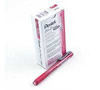Pentel ZE22B Boîte de 12 gommes à effacer Clic Gomme rétractable Corps rouge
