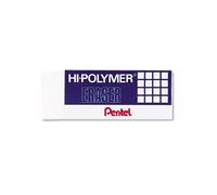Pentel ZEH10BP3-K6 Lot de 3 gommes à effacer Hi-Polymer Blanc Taille L
