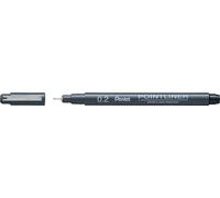 PentelArts Fineliner permanent Pointliner noir 0,2 mm