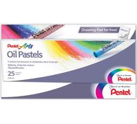PentelArts pastels à l'huile PHN4 Étui plastique de 25 pièces