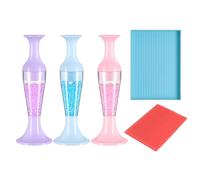 Pentes de peinture en diamant Pens - Design en forme de pot de fleurs 3x outils de pointe, kit d'artisanat de bricolage | Accessoires de gemm art pour les débutants, ensemble complet avec plate