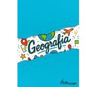 Pentharmonique Subject Series - Quaderno di GEOGRAFIA formato A4, 100 pagine a RIGHE per Scuola Secondaria di Primo Grado, Copertina dedicata alla materia in cartoncino