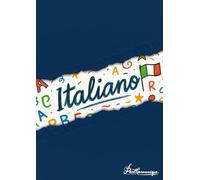 Pentharmonique Subject Series - Quaderno di ITALIANO formato A4, 100 pagine a RIGHE senza margine per Scuola Secondaria di Primo Grado, Copertina dedicata alla materia in cartoncino