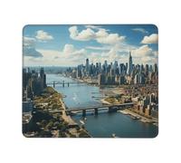 Penthouse View Over New York Manhattan Tapis de souris de bureau Tapis d'écriture avec bord de verrouillage Tapis de souris de jeu