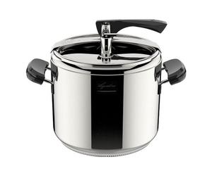 Pentola a Pression Inox 12Lt con Cestello LAGOFUSION CLASSICA Cromo Lucido