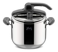 Pentola a Pressione Lagostina Mia 7L - Acier Inoxydable 18/10 - Valve de Sécurité Double Dispositif - Gris