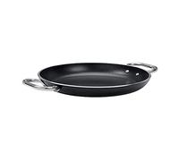 Pentole Agnelli alblack Casserole en Aluminium, épaisseur 5 mm, avec 2 anses en Acier Inoxydable, Noir 36 cm Noir