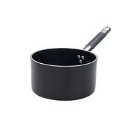 Pentole Agnelli Alblack Casserole Haute en Aluminium, épaisseur 5 mm, Acier inoxyable, Noir 3,3 l Noir