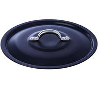 Pentole Agnelli Alblack Couvercle en Aluminium, avec Pont Tubulaire en Acier Inoxydable, Noir 16 cm Noir