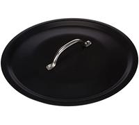 Pentole Agnelli Alblack Couvercle en Aluminium, avec Pont Tubulaire en Acier Inoxydable, Noir 28 cm Noir