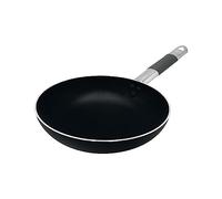 Pentole Agnelli Alblack Sauteuse évasée Basse en Aluminium avec poignée Tubulaire en Acier Inoxydable, Noir 36 cm Noir
