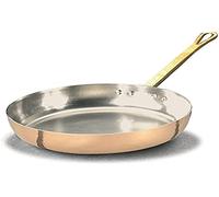 Pentole Agnelli ALCU111B24 sauteuse à Main en étain cuivré Lisse avec poignée Tubulaire, 24 cm